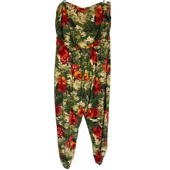 Rouge Collection 3X Hawaiian print strapless jumper EUC - Picture 2 of 5